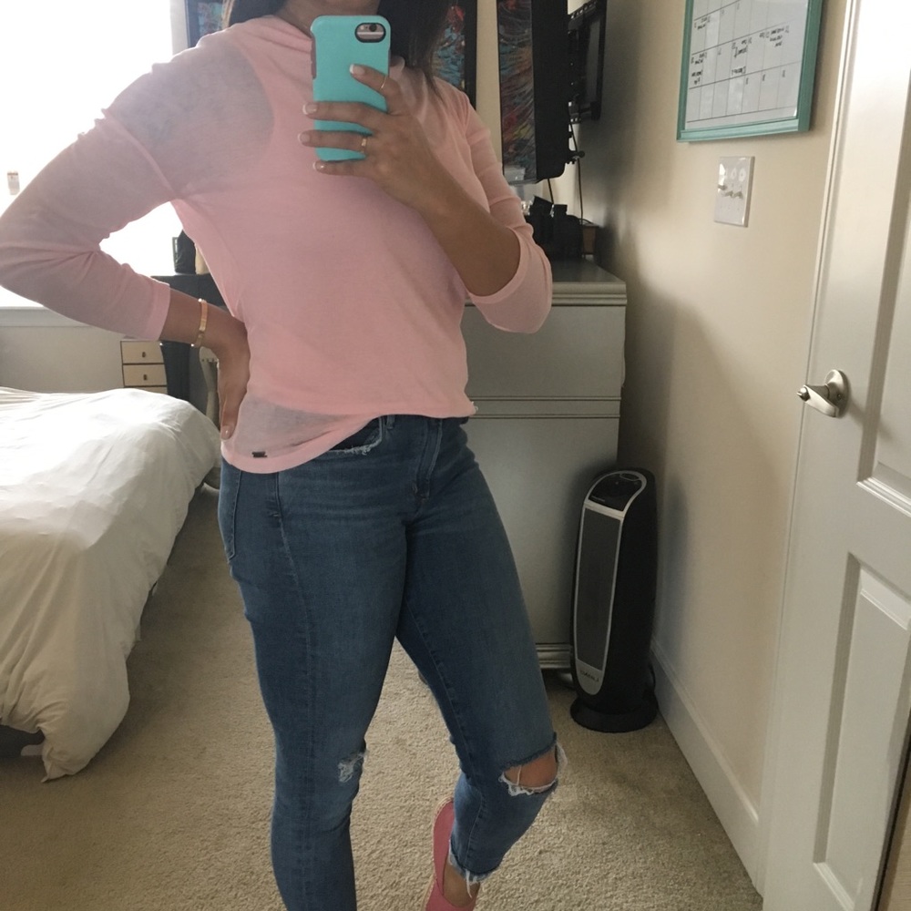 Armani exchange pink long sleeve shirt - Picture 3 of 7
